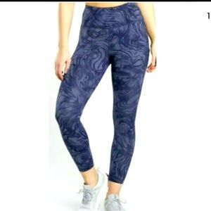 Athleta‎ Blue Print Ultimate Stash Pocket 7/8 Woman’s Activewear Tights Size XS